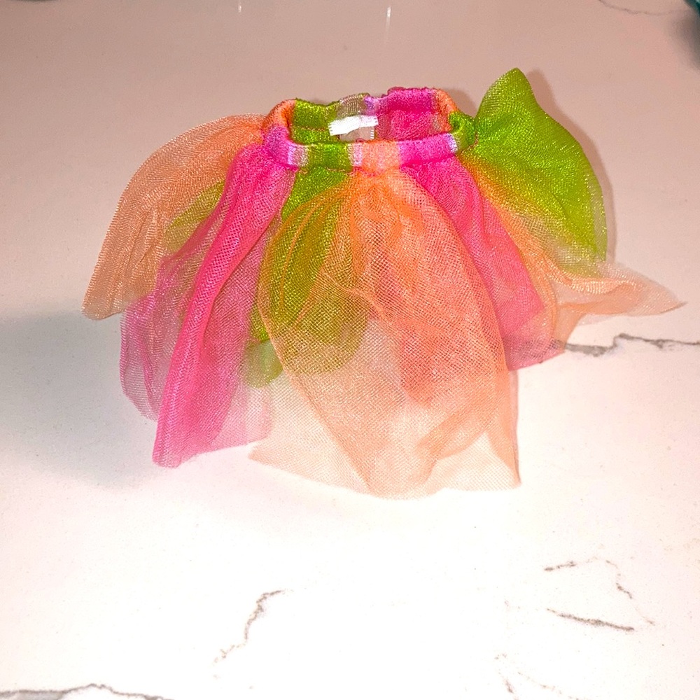 Wellie Wishers Tulle pink, orange, and green.🩷🧡💚